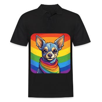 LGBTQ Chihuahua - Polo Homme - noir - Devant - Kai (181cm)