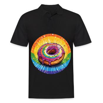 LGBTQ Donut - Männer Poloshirt - Schwarz - Vorne - Kai (181cm)