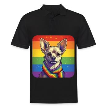 LGBTQ Chihuahua - Polo Homme - noir - Devant - Kai (181cm)
