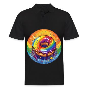 LGBTQ Donut - Men's Polo Shirt - black - Front - Kai (181cm)