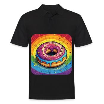 LGBTQ Donut - Männer Poloshirt - Schwarz - Vorne - Kai (181cm)