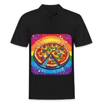 LGBTQ Pizza - Polo Homme - noir - Devant - Kai (181cm)