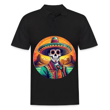 5 de Mayo Party Drinko de Mayo Sugar Skull Sombr - Men's Polo Shirt - black - Front - Kai (181cm)