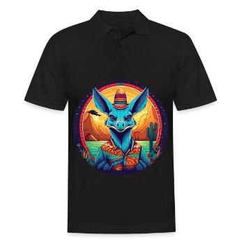 5 de Mayo Party Drinko de Mayo Chupacabra - Men's Polo Shirt - black - Front - Kai (181cm)