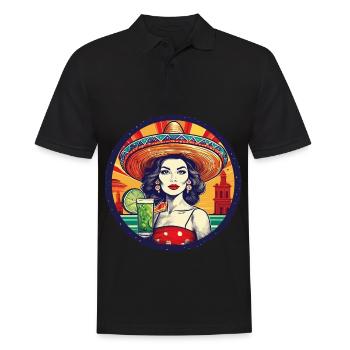 5 de Mayo Party Drinko de Mayo Mexican Man - Men's Polo Shirt - black - Front - Kai (181cm)