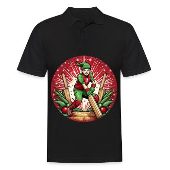Elfe de Noël Cricket - Polo Homme - noir - Devant - Kai (181cm)