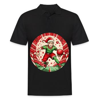 Elfe de Noël Handball - Polo Homme - noir - Devant - Kai (181cm)