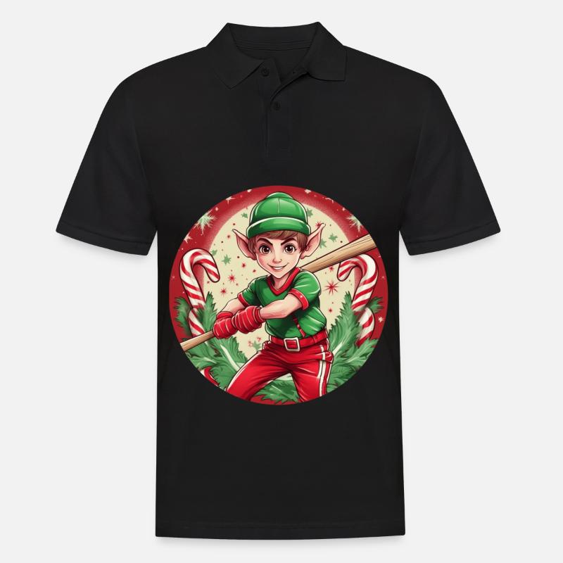 Weihnachtself-baseball - Männer Poloshirt - Schwarz