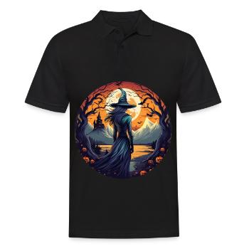 Gruseliges Halloween-party-kostüm Hexe - Polo Homme - noir - Devant - Kai (181cm)