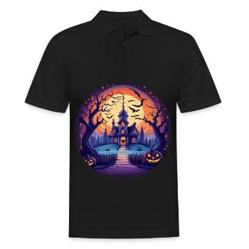 Gruseliges Halloween-party-kostüm, Halloween-villa - Polo Homme - noir - Devant - Kai (181cm)