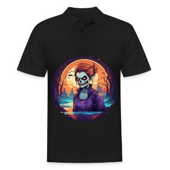 Gruseliges Halloween-party-kostüm Zombie - Men's Polo Shirt - black - Front - Kai (181cm)