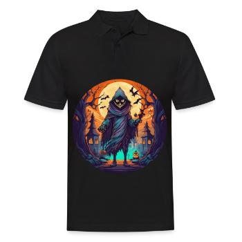 Gruseliges Halloween-partykostüm-skelett - Polo Homme - noir - Devant - Kai (181cm)