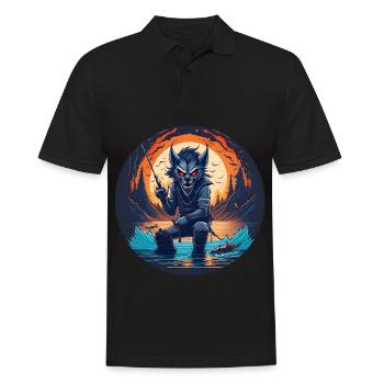 Gruseliges Halloween-partykostüm Werwolf-kostüm - Polo Homme - noir - Devant - Kai (181cm)