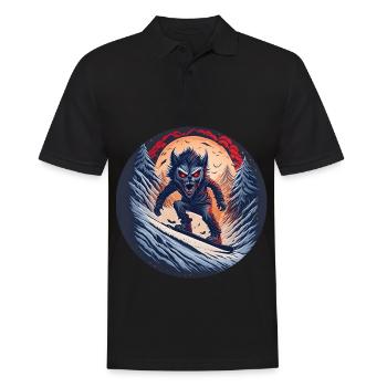 Gruseliges Halloween-partykostüm Werwolf-snowboard - Polo Homme - noir - Devant - Kai (181cm)