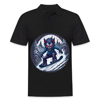 Gruseliges Halloween Party Kostüm Werwolf - Men's Polo Shirt - black - Front - Kai (181cm)