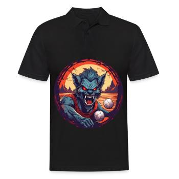 Creepy Halloween Party Costume Werewolf - Men's Polo Shirt - black - Front - Kai (181cm)