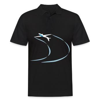 Glider aerobatic gift t-shirt - Men's Polo Shirt - black - Front - Kai (181cm)