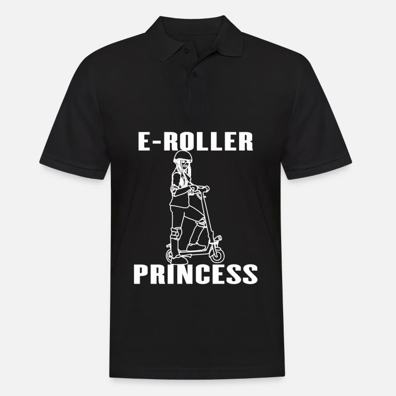 Elektro Roller Princesse E-Roller Idée cadeau - Polo Homme - noir