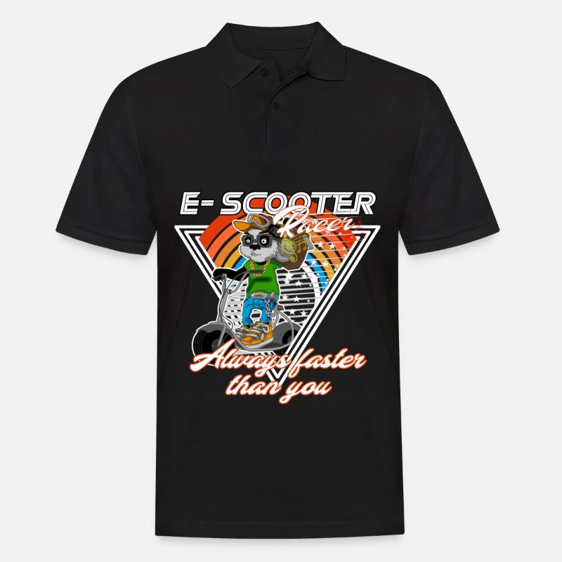 Escooter Electricscooter Panda - Men's Polo Shirt - black
