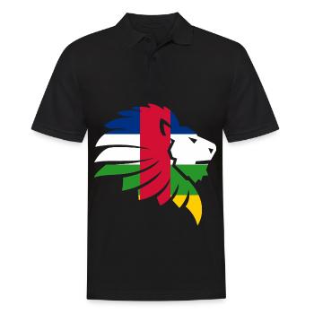 Drapeau République Centrafricaine Cadeau Sango - Polo Homme - noir - Devant - Kai (181cm)