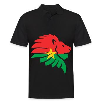 Burkina Faso Flagge Afrika Löwe Mossi Geschenk - Männer Poloshirt - Schwarz - Vorne - Kai (181cm)