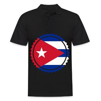 Cuba Kuba Flagge National Havanna Geschenk - Männer Poloshirt - Schwarz - Vorne - Kai (181cm)