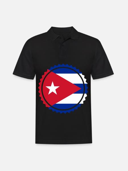Cuba Drapeau Cuba Cadeau National La Havane - Polo Homme - noir