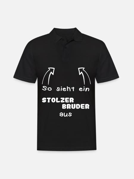 Stolzer Bruder - Männer Poloshirt - Schwarz