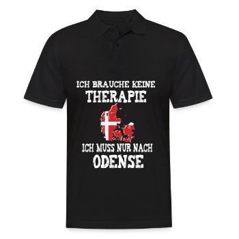 Ich muss nur nach Odense Dänemark Skandinavien - Männer Poloshirt - Schwarz - Vorne - Kai (181cm)