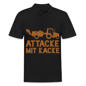 Landwirt Bauer Landwirtschaft - Männer Poloshirt - Schwarz - Vorne - Kai (181cm)
