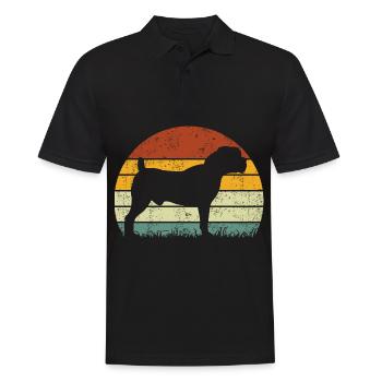 Sud-Africain Boerboel Dog Vintage Retro - Polo Homme - noir - Devant - Kai (181cm)