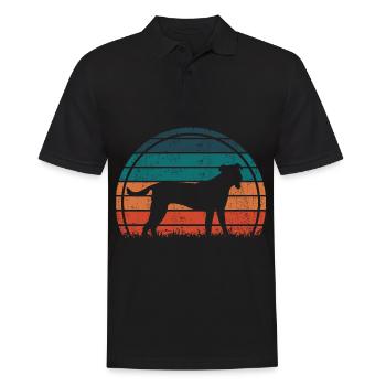 Bardino Majorero Canario Vintage Rétro - Polo Homme - noir - Devant - Kai (181cm)