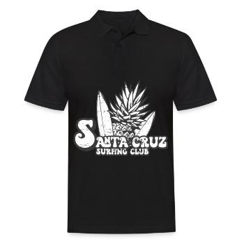 Santa Cruz Californie vintage rétro Surf - Polo Homme - noir - Devant - Kai (181cm)