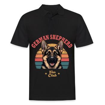 Berger Allemand Homme femme enfant chien race - Polo Homme - noir - Devant - Kai (181cm)