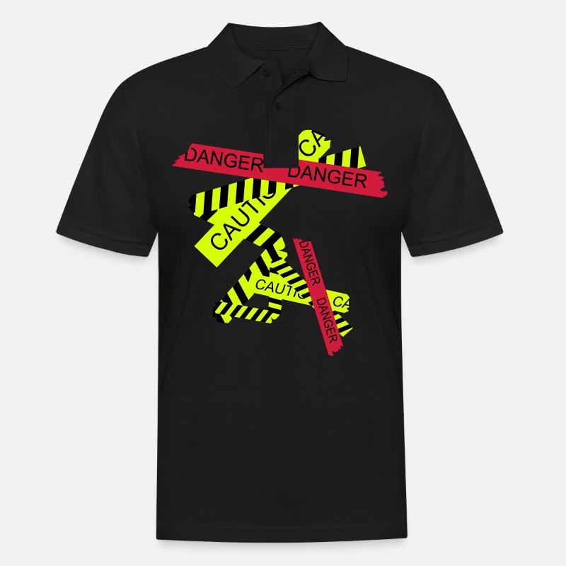 danger - Männer Poloshirt - Schwarz