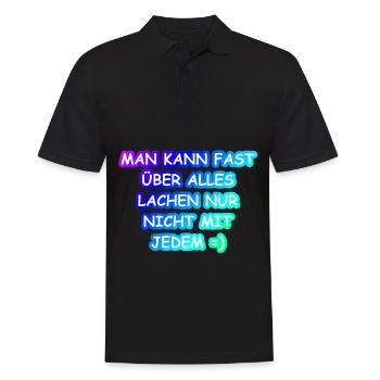 Mann kann fast.... Geschenk Spruch lustig witzig - Männer Poloshirt - Schwarz - Vorne - Kai (181cm)
