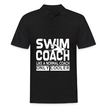 Schwimm - Shirt Tauchen Sport Coach Geschenk - Männer Poloshirt - Schwarz - Vorne - Kai (181cm)