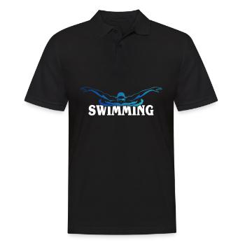 Schwimmen- Shirt Schwimmreifen Pool Wasser Geschen - Männer Poloshirt - Schwarz - Vorne - Kai (181cm)