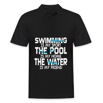 Maillot de bain de piscine - Polo Homme - noir - Devant - Kai (181cm)