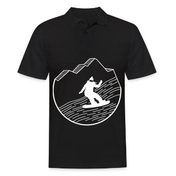 Snowboarding - (15) - Men's Polo Shirt - black - Front - Kai (181cm)