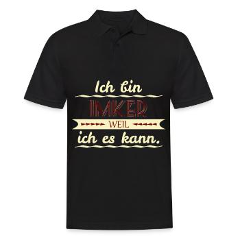imker weil ich es kann - Männer Poloshirt - Schwarz - Vorne - Kai (181cm)