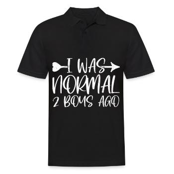 Ich war normal vor 2 Jungen Design für eine Mutter - Männer Poloshirt - Schwarz - Vorne - Kai (181cm)