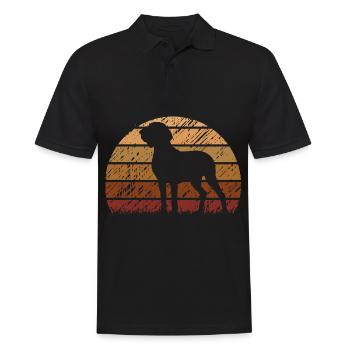 Bracco Italiano Chien Silhouette Vintage - Polo Homme - noir - Devant - Kai (181cm)