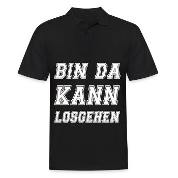 BIN DA can go off - Men's Polo Shirt - black - Front - Kai (181cm)