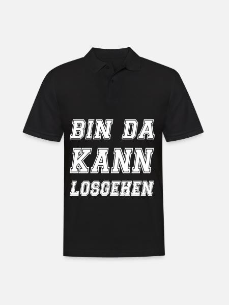 BIN DA can go off - Men's Polo Shirt - black