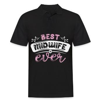 Hebamme Geburtshelfer - Männer Poloshirt - Schwarz - Vorne - Kai (181cm)