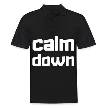 Relaxation and relaxation. Just Calm Down - Men's Polo Shirt - black - Front - Kai (181cm)