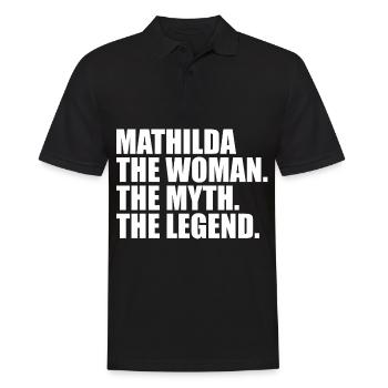 Woman Mythos Legend Name Mathilda - Men's Polo Shirt - black - Front - Kai (181cm)