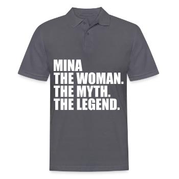 Woman Mythos Legende Name Mina - Männer Poloshirt - Anthrazit - Vorne - Nico (186cm)