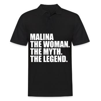 Woman Mythos Legende Name Malina - Männer Poloshirt - Schwarz - Vorne - Kai (181cm)